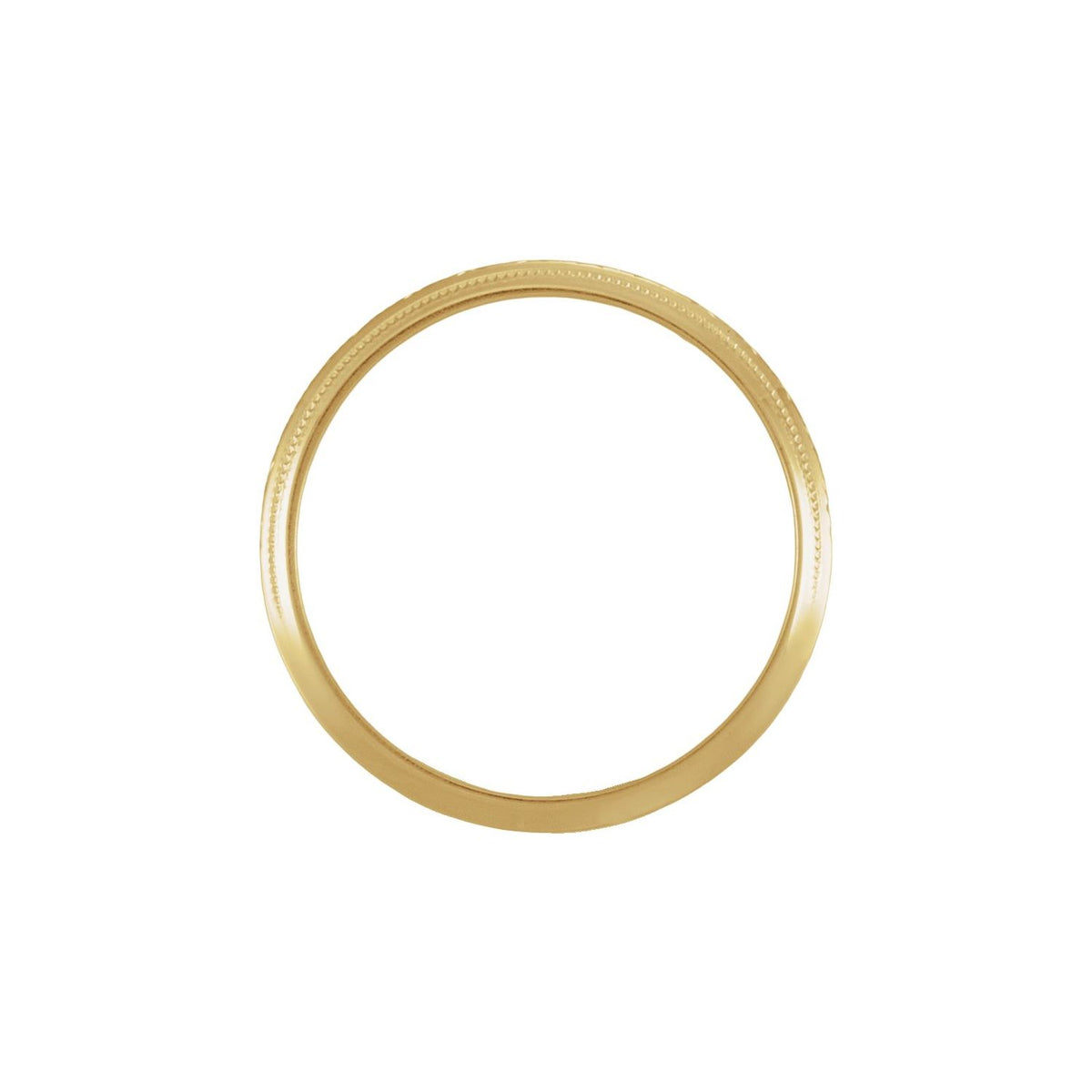 14K Yellow Gold Milgrain Geometric Band