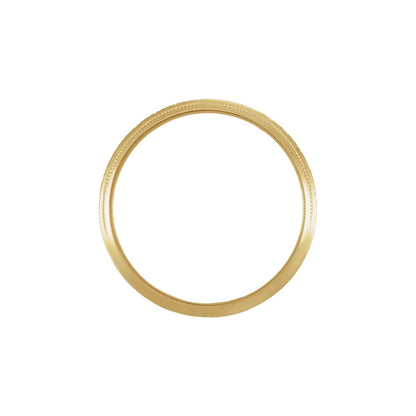 14K Yellow Gold Milgrain Geometric Band