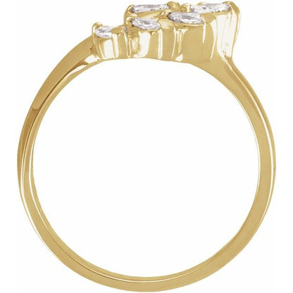 3/8 CTW Natural Diamond Wrap-Style Ring Enhancer
