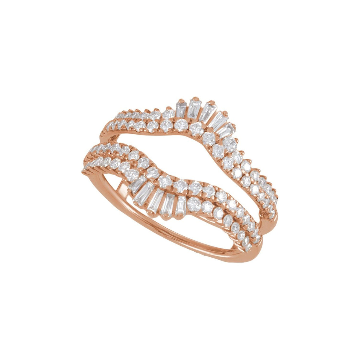 1 CTW Natural Diamond Ring Guard, Accented