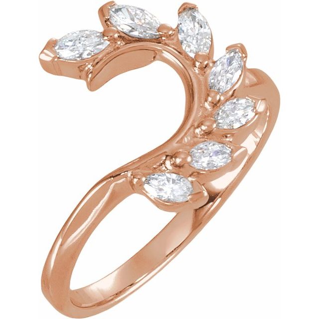 3/8 CTW Natural Diamond Wrap-Style Ring Enhancer