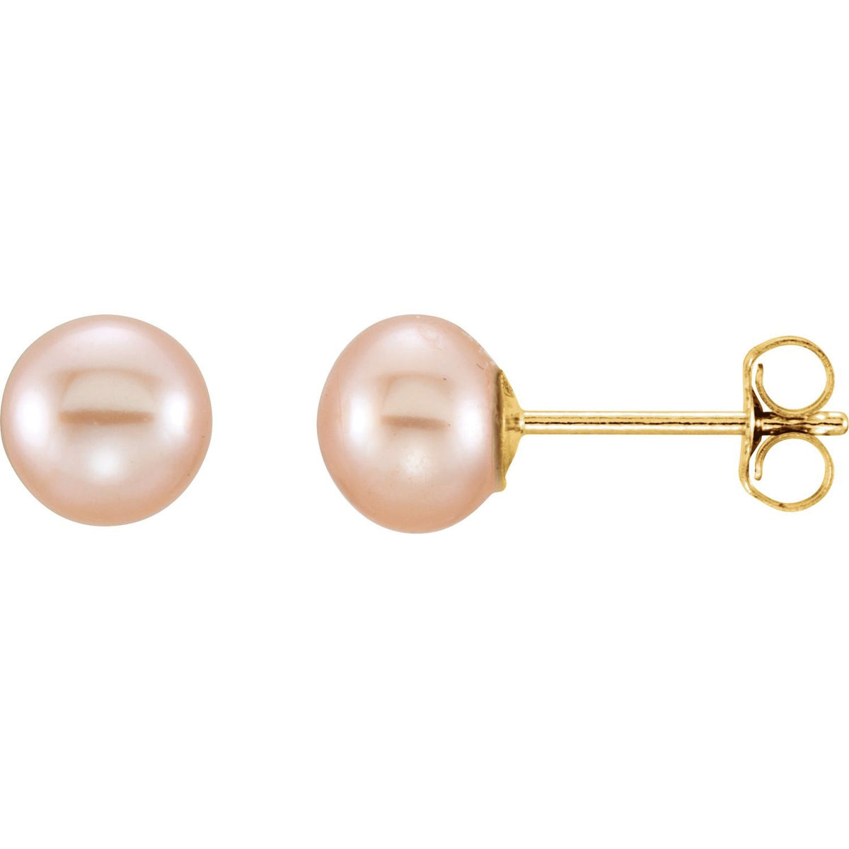 5- Cultured Pink Freshwater Pearl Earrings