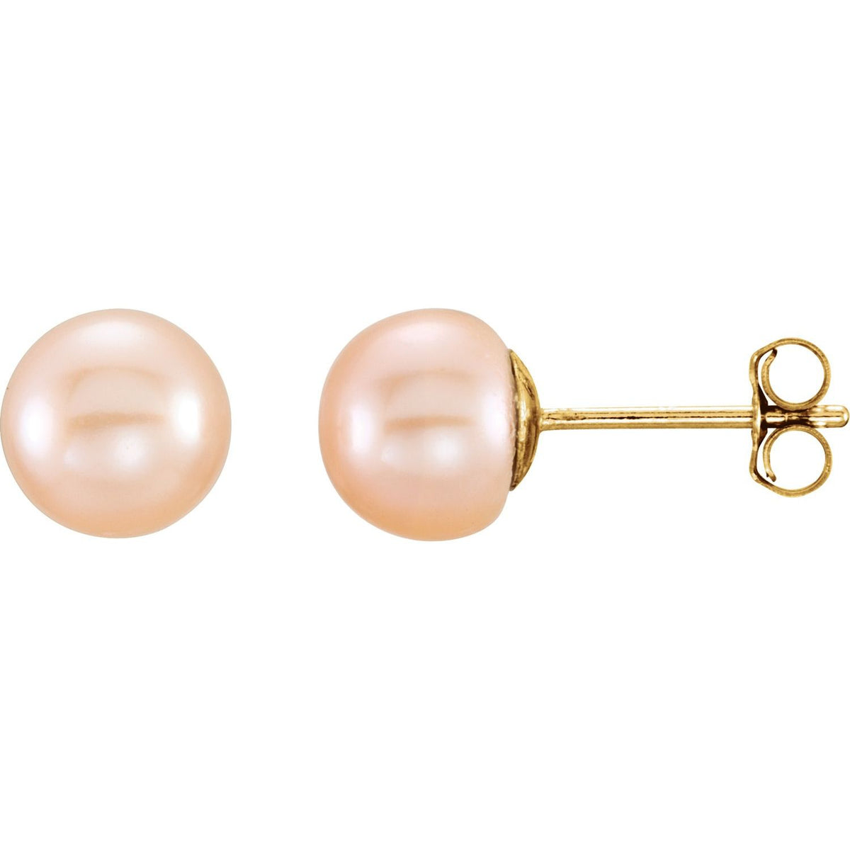 6- Cultured Pink Freshwater Pearl Earrings