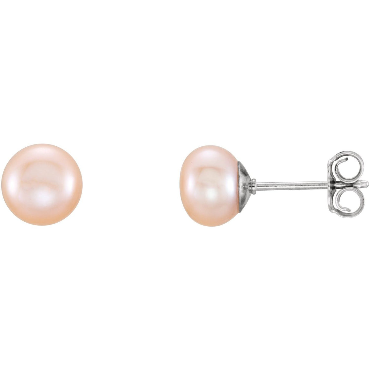 6- Cultured Pink Freshwater Pearl Earrings