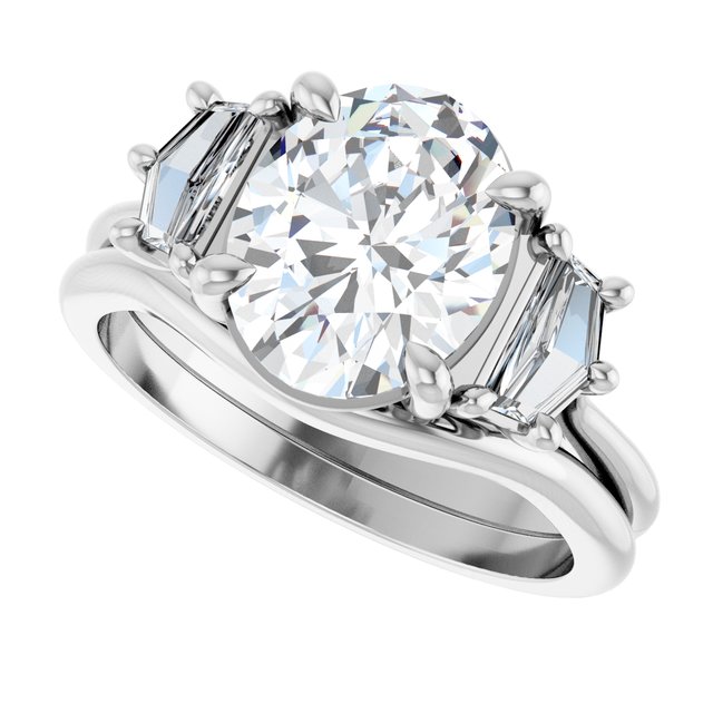 2 1/2 CTW Lab-Grown Diamond Three-Stone Engagement Ring