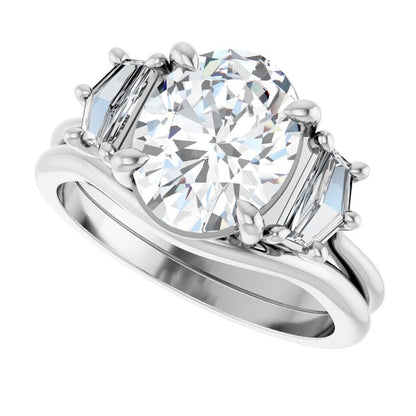 2 1/2 CTW Lab-Grown Diamond Three-Stone Engagement Ring