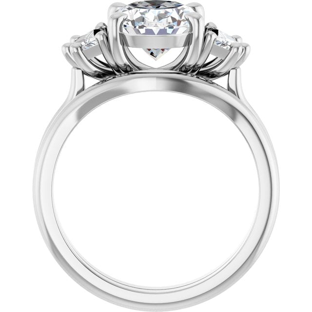 2 1/2 CTW Lab-Grown Diamond Three-Stone Engagement Ring