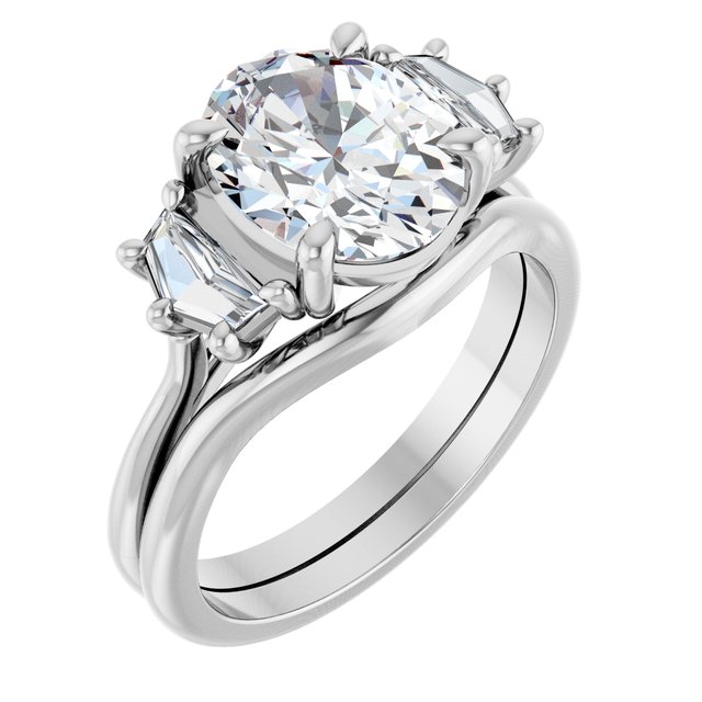2 1/2 CTW Lab-Grown Diamond Three-Stone Engagement Ring