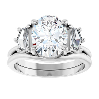 2 1/2 CTW Lab-Grown Diamond Three-Stone Engagement Ring