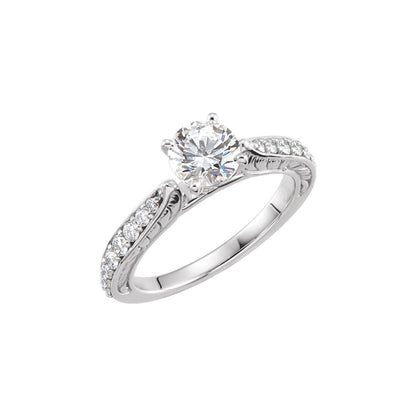1/4 CTW Natural Diamond Sculptural Eternity Band