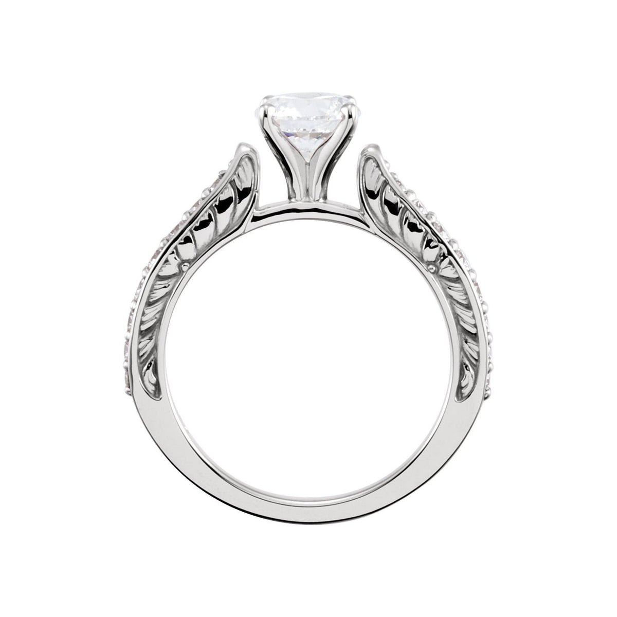 1/4 CTW Natural Diamond Sculptural Eternity Band