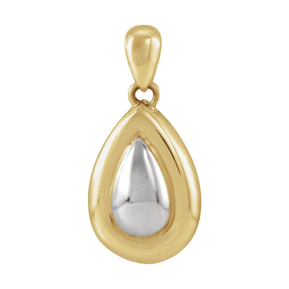 10K Yellow Gold Teardrop Pendant