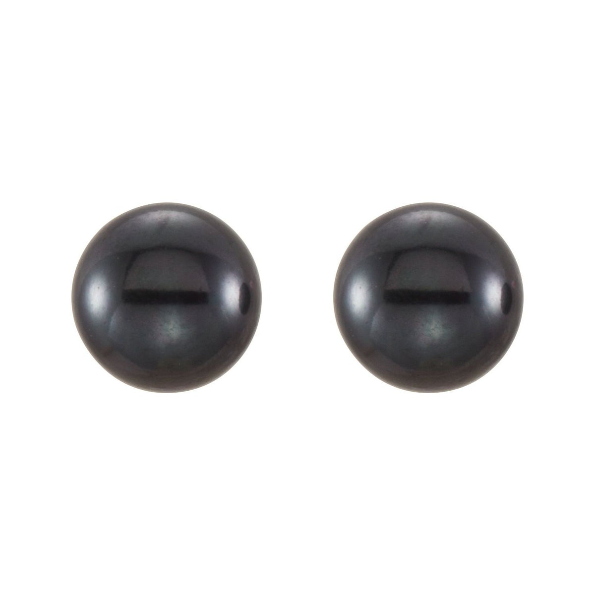 5- Cultured Black Freshwater Button Pearl Earrings