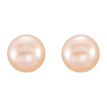 6- Cultured Pink Freshwater Pearl Earrings