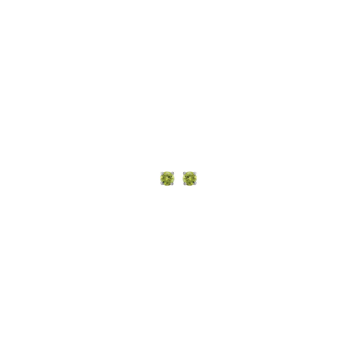 Natural Peridot Stud Earrings