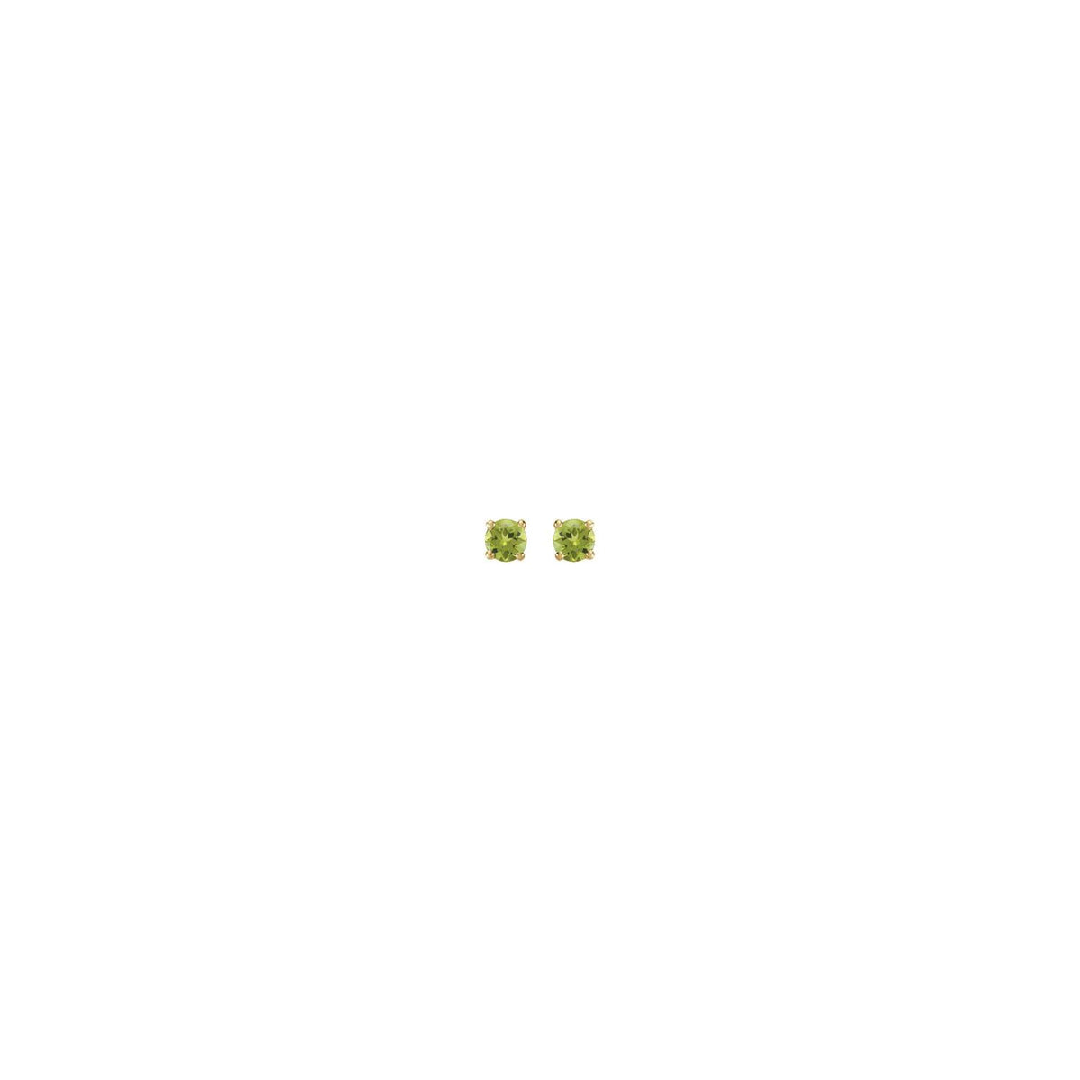 Natural Peridot Stud Earrings