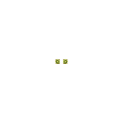 Natural Peridot Stud Earrings