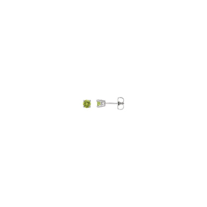 Natural Peridot Stud Earrings