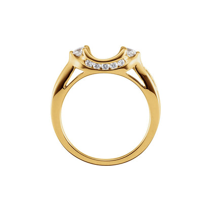 14K Yellow Gold 1/2 CTW Natural Diamond Wrap-Style Ring Enhancer, Style 3