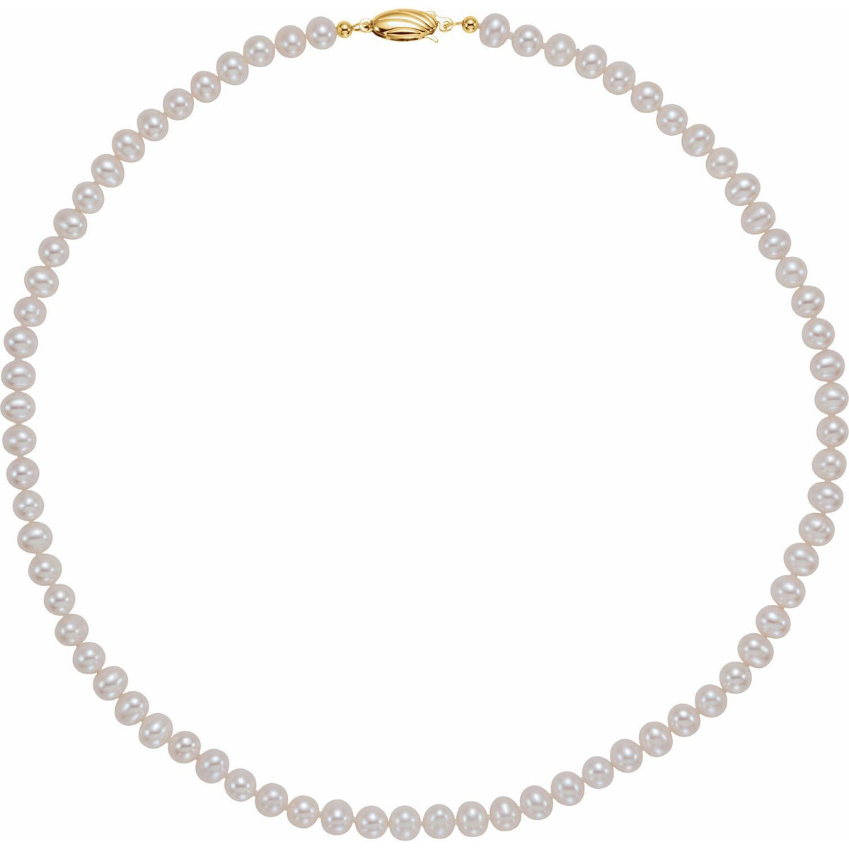 14K Yellow Gold Panache® Cultured White Freshwater Pearl 18" Necklace (61656)