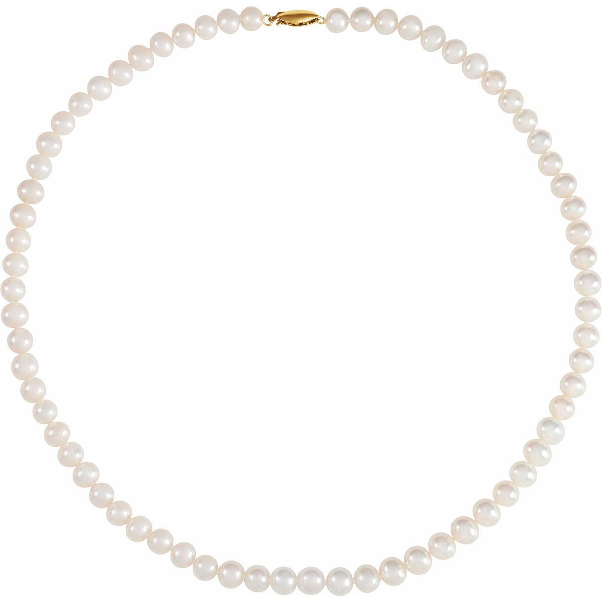 14K Yellow Gold Pansche® Cultured White Freshwater Potato Pearl 18" Necklace