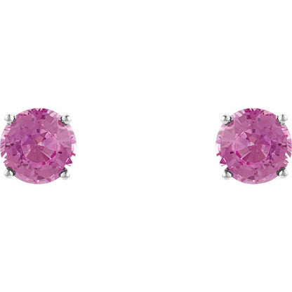 Natural Pink Tourmaline Earrings