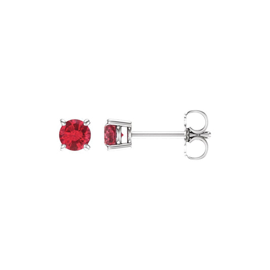 Lab-Grown Ruby Earrings
