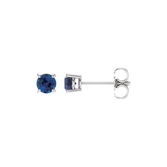 Lab-Grown Blue Sapphire Earrings (1874)