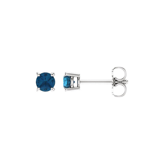 Natural London Blue Topaz Earrings