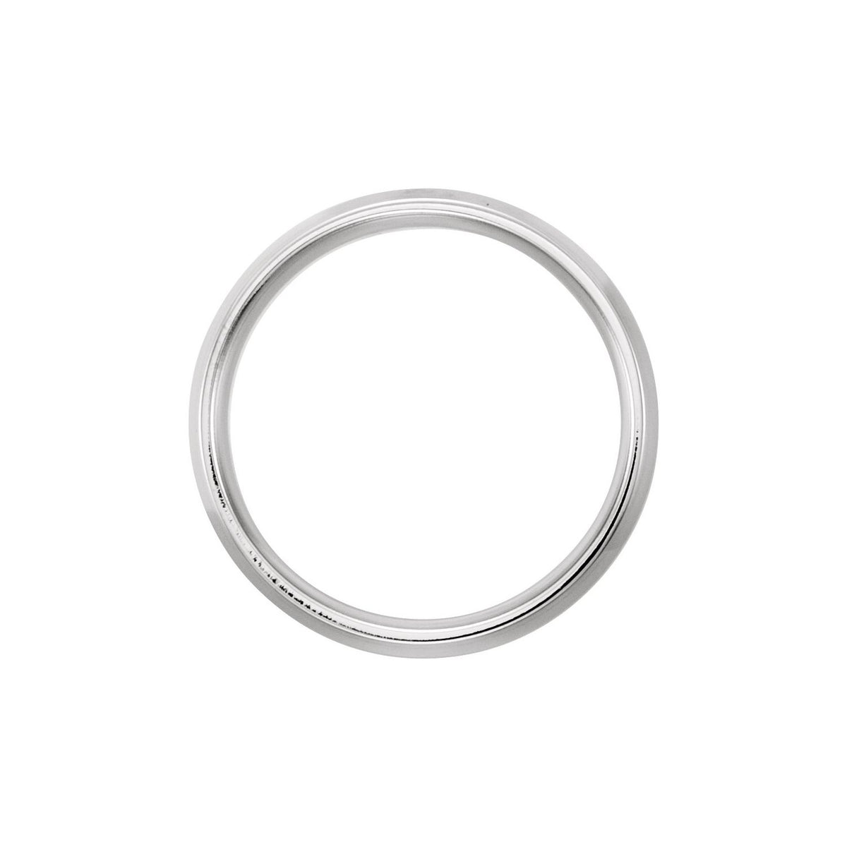 Continuum Sterling Silver Beveled-Edge Comfort-Fit Flat Band