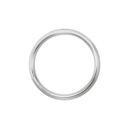 Continuum Sterling Silver Beveled-Edge Comfort-Fit Flat Band