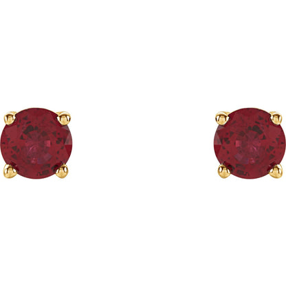Lab-Grown Ruby Earrings