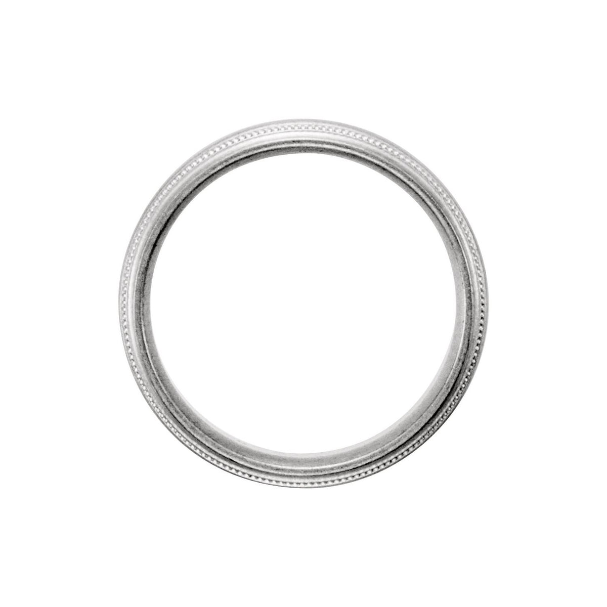 Milgrain Grooved Comfort-Fit Half Round Band