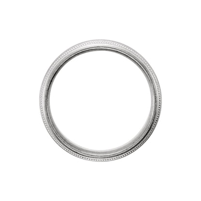 Milgrain Grooved Comfort-Fit Half Round Band