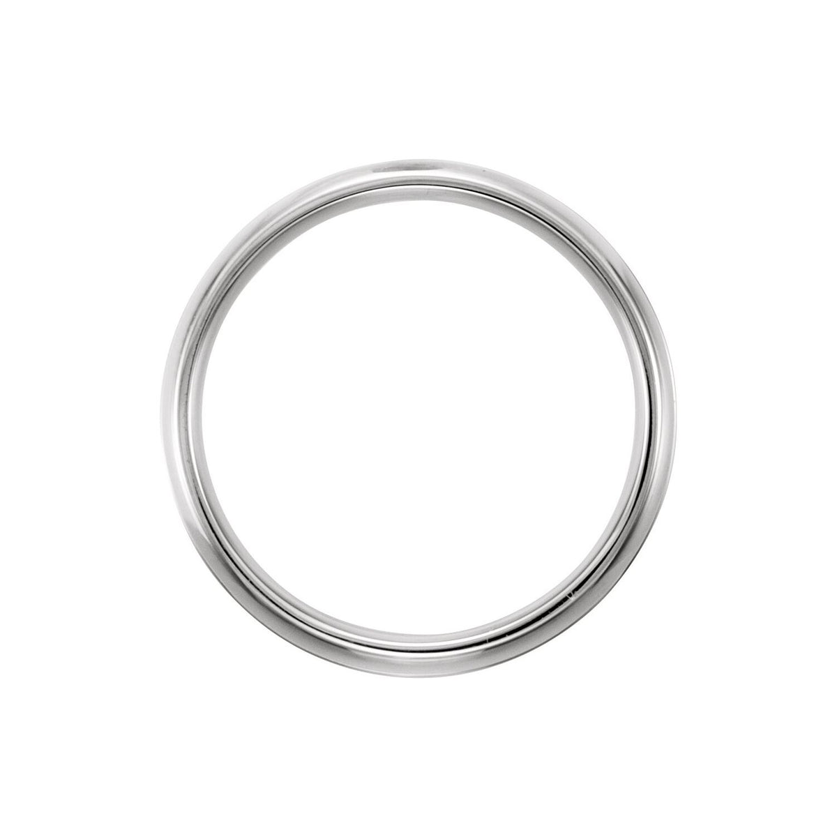 14K White Gold Grooved Band, 6 mm