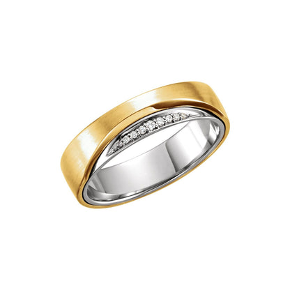 14K Yellow/White Gold .05 CTW Natural Diamond Band