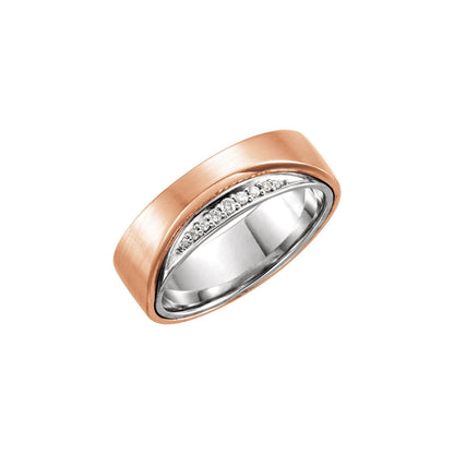 14K Yellow/White Gold .05 CTW Natural Diamond Band