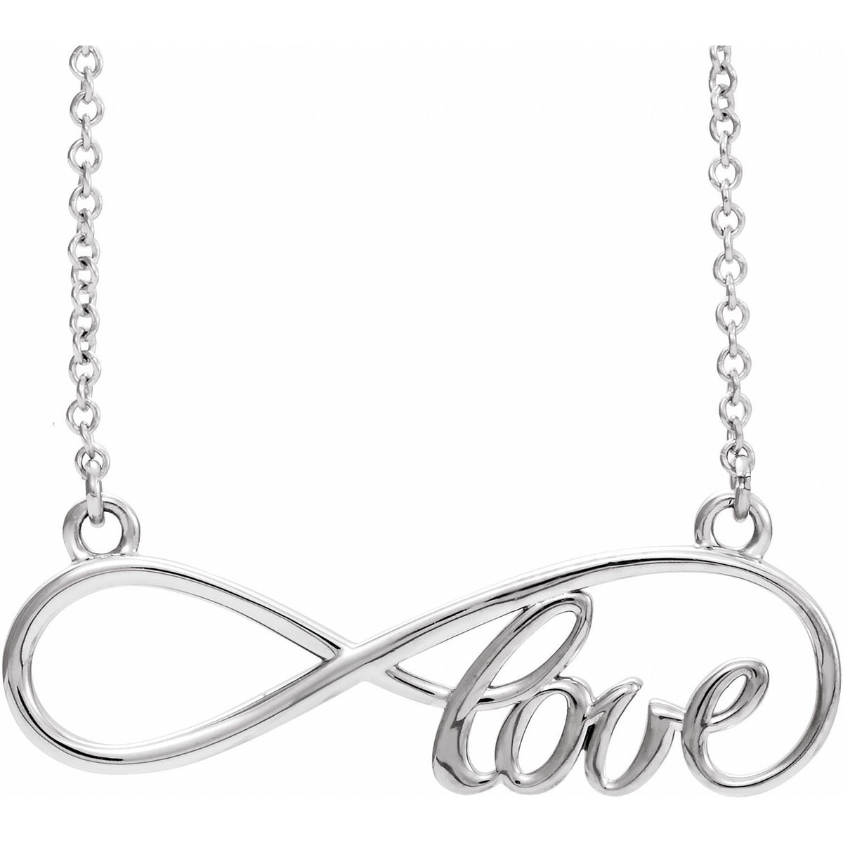 27.5x8. Infinity-Inspired Love 17" Necklace