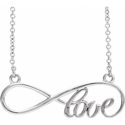 27.5x8. Infinity-Inspired Love 17" Necklace
