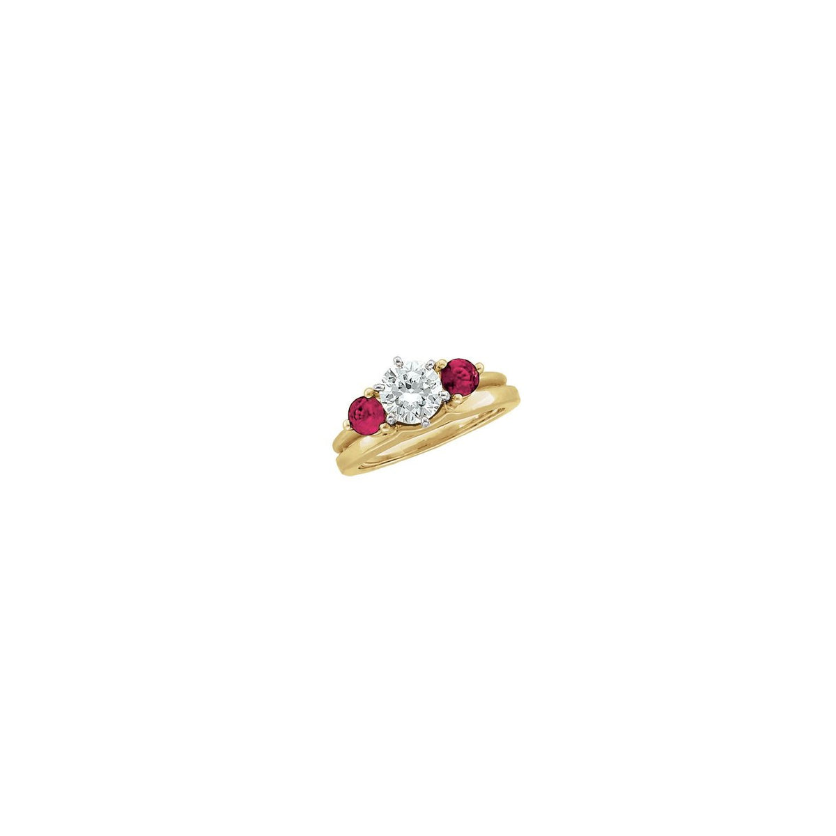 14K Yellow Gold Natural Ruby Wrap-Style Ring Enhancer