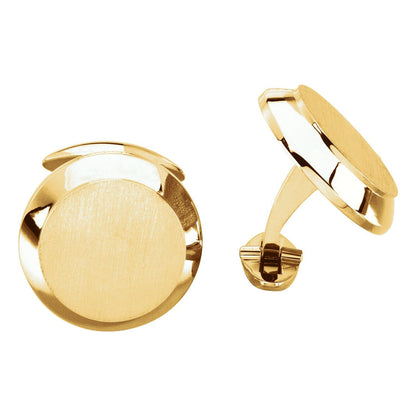 Engravable Round Cuff Links