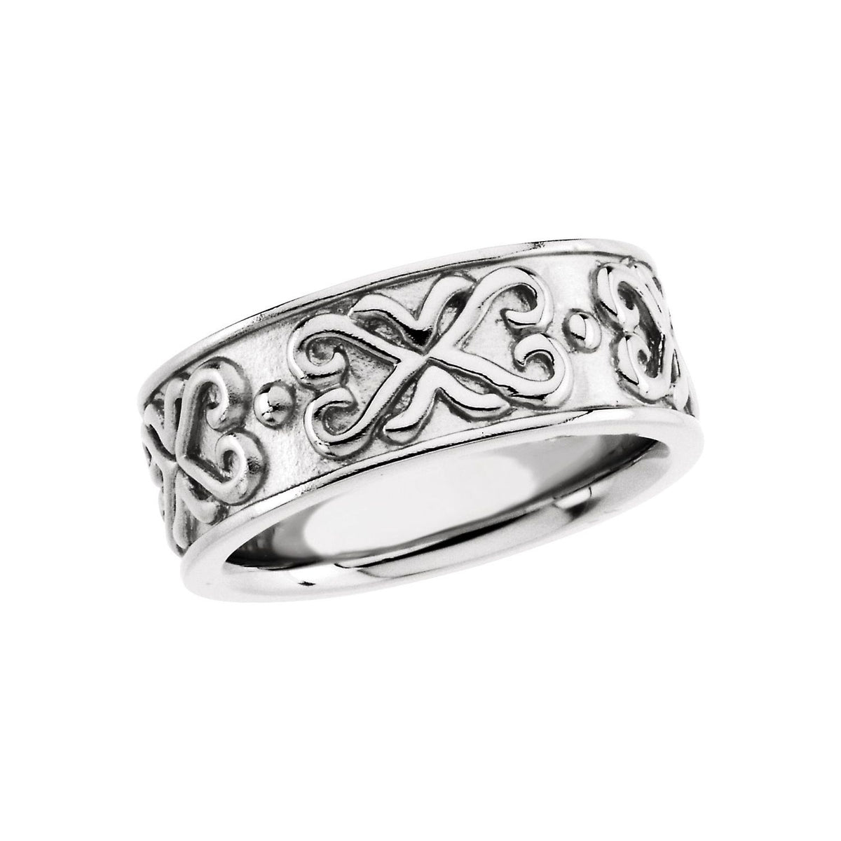 14K White Gold Etruscan-Style Band