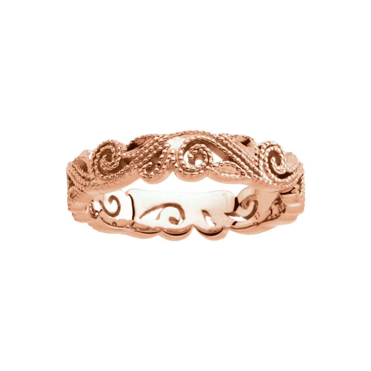 14K Rose Gold Sculptural Band