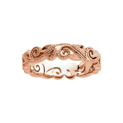 14K Rose Gold Sculptural Band