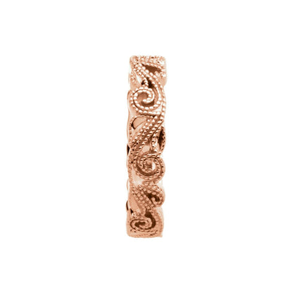 14K Rose Gold Sculptural Band
