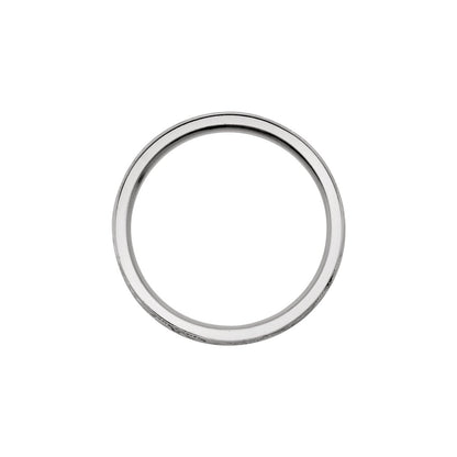 14K White Gold Hand-Engraved Band