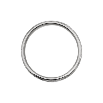 Platinum Hand-Engraved Comfort-Fit Flat Band