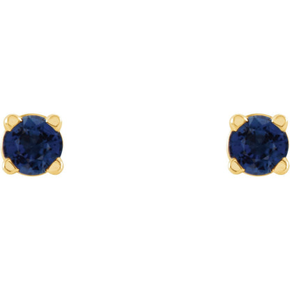 Natural Blue Sapphire Earrings