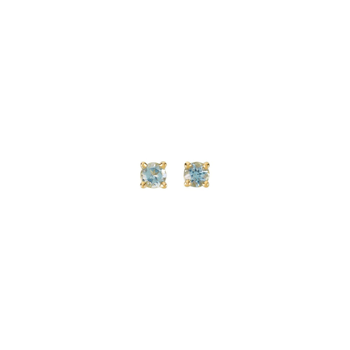 Natural Aquamarine Stud Earrings