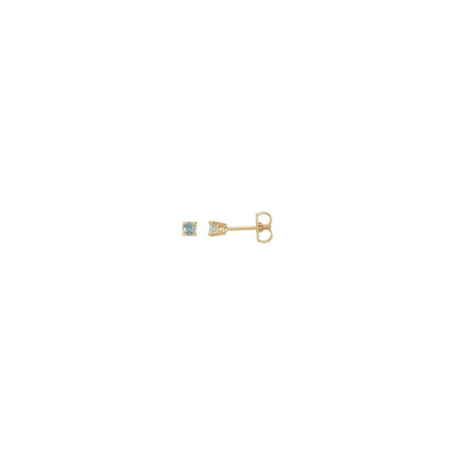 Natural Aquamarine Stud Earrings